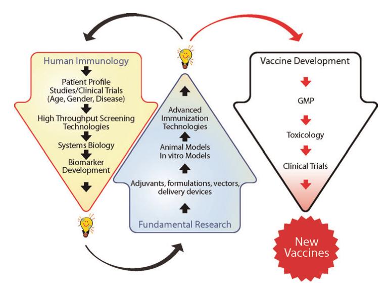 Flow activities in vaccinomics