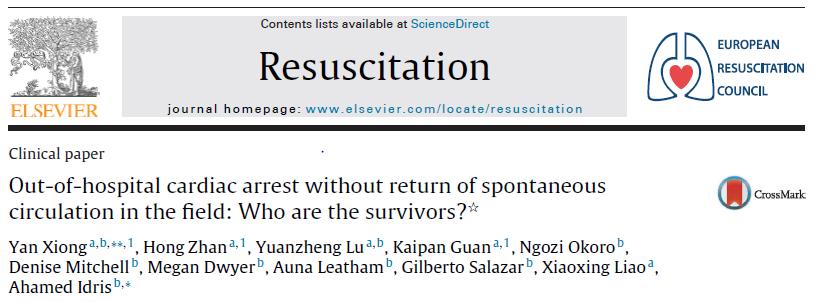 Resuscitation 2016;112:28-33 We suggest that all treated nontraumatic OHCA patients should be transported to the