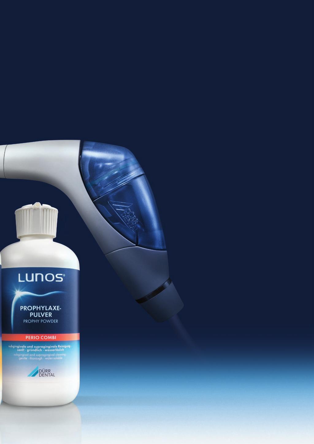 MAKING SMILES BRIGHTER: THE DENTIST Our Lunos products meet the highest medical requirements in terms of product performance and ingredients.