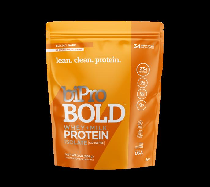 BiPro BOLD is a cold-filtered 100% protein isolate designed to increase daily intake of natural, healthy protein without sacrificing taste or product purity.