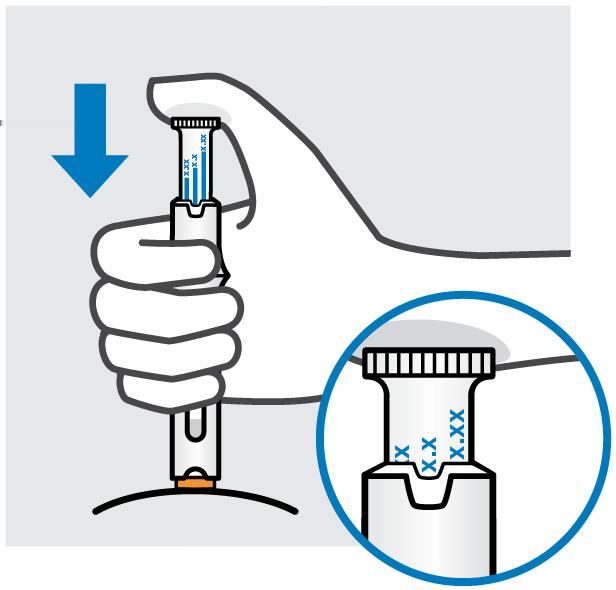 AFTER Inject Simponi Keep pushing the pre-filled pen against the skin. Gently, press the plunger until it stops.
