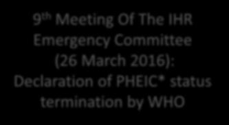Africa In total, it killed 11,310 and infected more than 28,616 9 th Meeting Of The IHR Emergency Committee