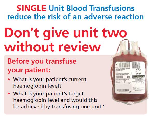 Information provided to patients Discuss risks of transfusion including TACO with all patients 52 Recommendations In patients at risk of TACO: Monitor fluid balance Prescribe one unit at a time and