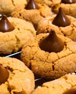 Holiday Calorie Quiz How many calories are in one peanut butter cookie with chocolate kisses in the middle? A.