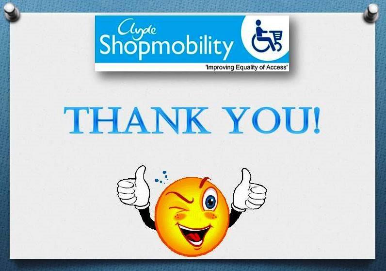 Christmas Fayre Clyde Shopmobility and Bobath want to thank all the businesses and the local restaurants and pubs that donated prizes for our Raffle and Tombola.