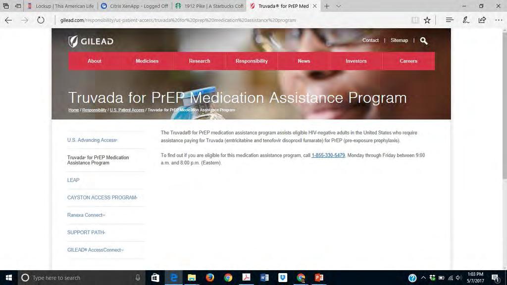 Private Insurance Gilead s Medication Assistance Program http://www.gilead.