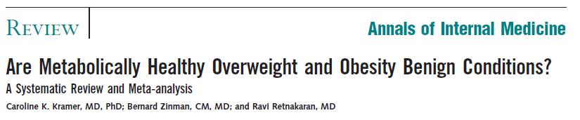 Meta- analysis of 8 studies describing overweight and obesity by the presence or absence of risk factors Par:cipants followed longitudinally for cardiovascular events or mortality - Risk factor