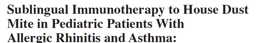 Acute Exacerbations/Year 39 children with asthma and rhinitis,