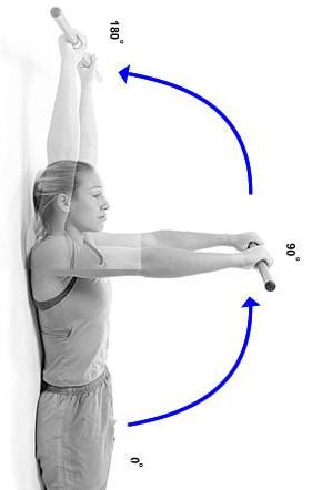 Stage 3 Exercises To start 6 weeks after injury unless pain free on Stage 2 exercise With your arm in front of you, lift arms above head and lower.