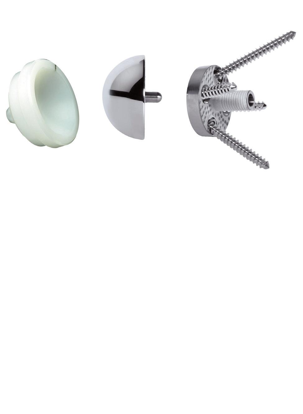 The Glenoid Sphere Available in 4 diameters: 33, 36, 39 and 42 mm.