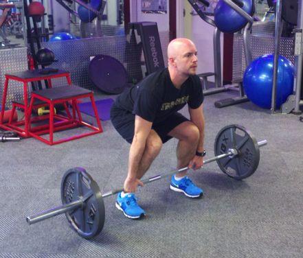 Workout A Deadlift Always deadlift with a slight arch in the low back. Keep your abs braced at all times in the deadlift. Be very conservative with this exercise.