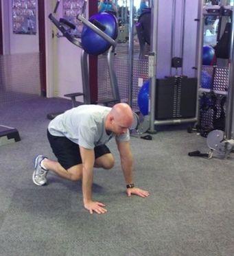 Squat Thrusts Start in the pushup position with your abs braced Bring your