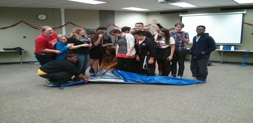 NRHH hosted a Build Your Team and De-Stress event after mid-terms.