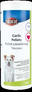 Garlic-Pellets Garlic-Powder the natural active ingredients of garlic promote an environment on the pet s skin that parasites avoid strengthens the cardiovascular system infestation with parasites