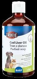 Cod Liver Oil BARF Premium Oil Selection BARF for healthy skin & glossy fur rich in essential monounsaturated as well as polyunsaturated fatty acids (Omega 3 and 6) supports the metabolism and growth