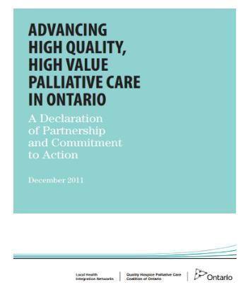 Developing Recommendations for Provincial Palliative Care Education Purpose: A position on