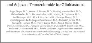 Adjuvant Temozolomide Improves Survival in Glioblastoma Adjuvant Temozolomide Improves Survival in Glioblastoma Adjuvant Temozolomide Improves Survival in Glioblastoma Glioblastoma Current Standard