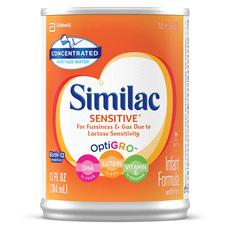 Similac Sensitive 20 Infant Formula with Iron A 20-Cal/fl oz, nutritionally complete, reduced-lactose infant feeding * that is an alternative to standard milk-based formulas for mild tolerance