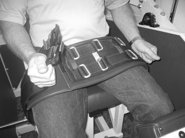 remove belt & empty pockets 104-POINT CHECKLIST Lumbar Machine Patient Test, Exercise Sessions