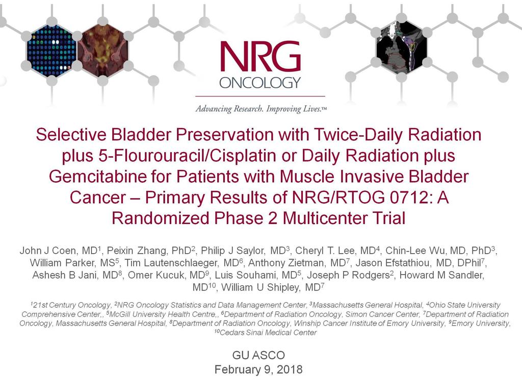 Selective Bladder Preservation with Twice-Daily Radiation plus 5-Flourouracil/Cisplatin or Daily Radiation plus Gemcitabine for Patients with Muscle Invasive Bladder Cancer