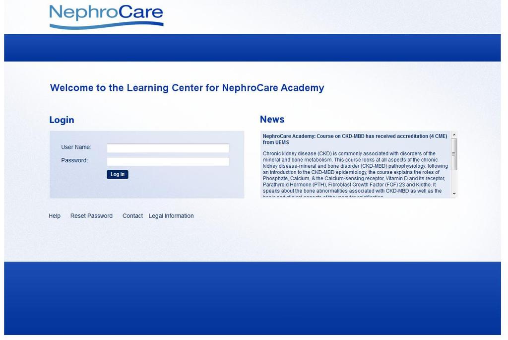 Accredited material available via NephroCare Academy