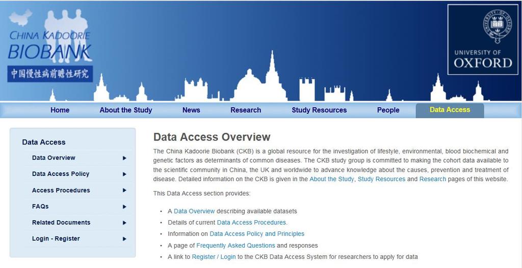 CKB: Open data access