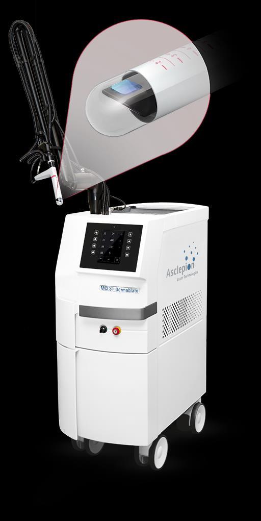 Device specifications Laser: MCL31 Dermablate (Er:YAG), Class 4 Wavelength: Fluence: 2,940nm Max.
