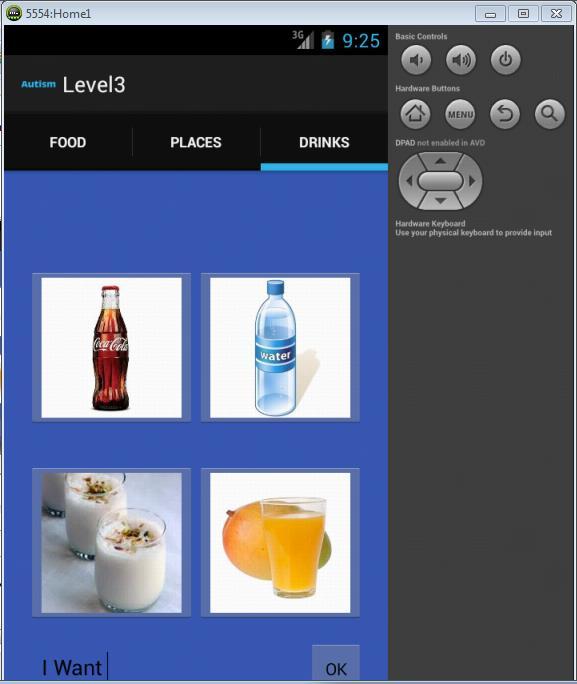 Fig. 9: Select the particular image in Drinks tab. - At the bottom of the level 3Activity there should be search option for Automatic image generation. Fig. 10: III.