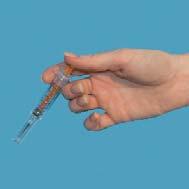 the plunger rod. 15. If using a prefilled safety syringe, face the needle away from you and others.