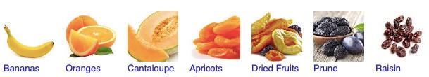 Causes of High Potassium Bananas, oranges, cantaloupe, honeydew, apricots, grapefruit (some dried fruits, such as prunes, raisins, and