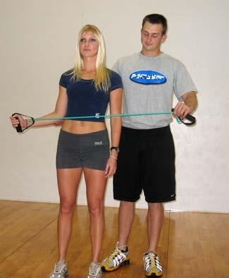 Internal rotation: 3 sets of 12-15 repetitions Slightly abduct the humerus and stabilize its place below the shoulder (a small folded towel can be placed between the arm and side to maintain proper