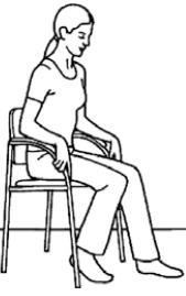 Home Exercises KNEE EXTENSION--SITTING Straighten operated leg and hold for 5 seconds.