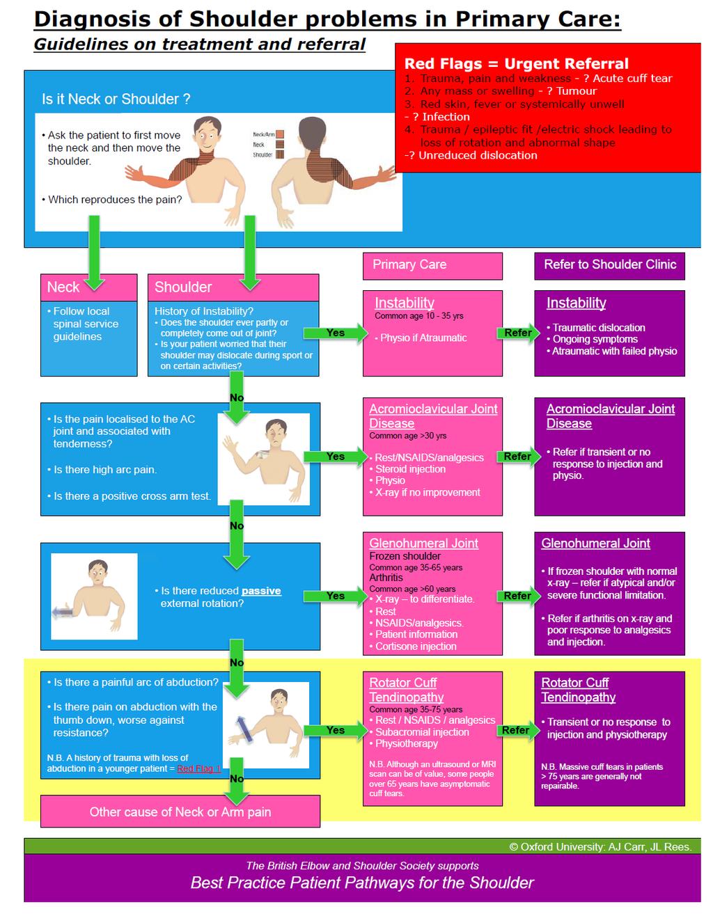 Appendix 3 Algorithm for management of shoulder pain in primary care Source: Produced by Oxford