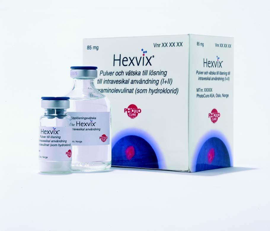Hexvix preparation finished Hexvix 85 mg Powder for solution for intravesical use + 50 ml Solvent for Hexvix for