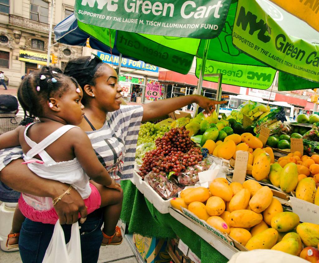 HOW CAN YOU STAY HEALTHY ON THE ROAD? What are Green Carts? Green Carts are fruit stands/carts selling fresh fruits and vegetables to people passing by on the street.