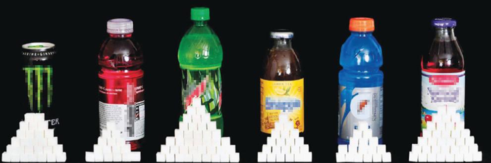 SUGAR SWEETENED BEVERAGES Too many y beverages like soda, sweetened teas and energy drinks can contribute to obesity, which is connected to many common health problems including diabetes.