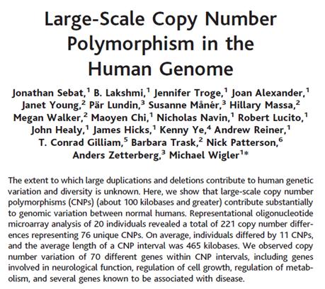 represent rare or common benign variants or pathologic variants (1kb - several Mb in size) May encompass as much as 12% of the genome CNV may be clinically significant in child but have no phenotype