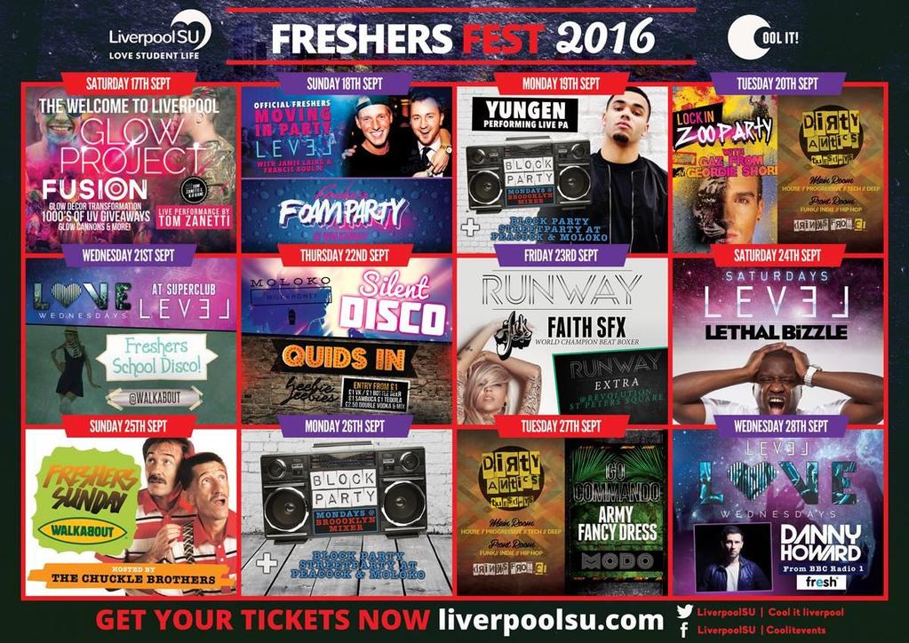 Fresher s Activity September is one of our busiest months: it s when fresher s fest officially begins!