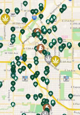 Found via Weed Maps application (example on right).
