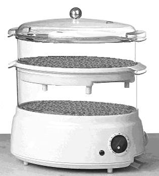 Information about Steam Cookers Steam Cooker A Steam Cooker B 5 litre capacity 600 watts 60 minute mechanical timer Water level indicator