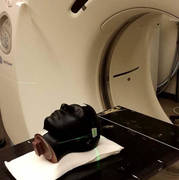 2.2 Image Acquisition The phantom was scanned with the MD Anderson Proton Therapy Center of Houston s CT scanner, a GE LightSpeed RT16.