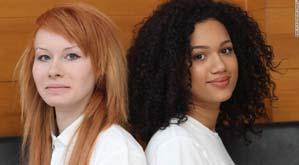18 year-old Lucy (left) and Maria (right) are twins. They live in the UK. Because you asked Mom is ½ Jamaican, ½ Caucasian. Dad is Caucasian. What do you think?