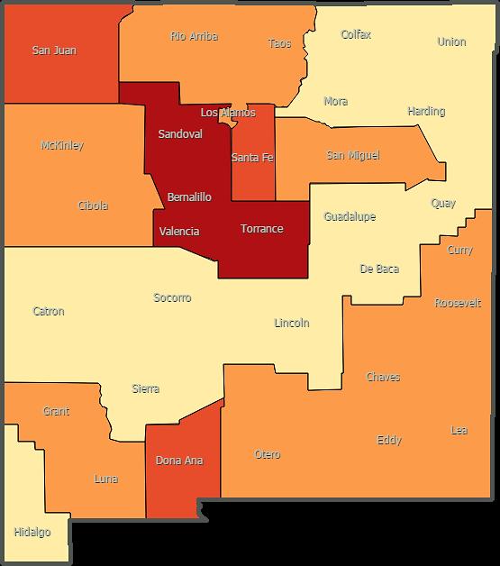 NM Urban-Rural County Classification Metropolitan Counties