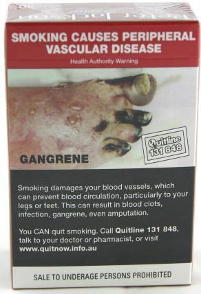 Pictorial warnings promote cessation. 34% of smokers in say the warnings have helped them to try to quit. Source: Shanahan, P. and Elliott, D.