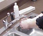 HOW DO I WASH MY HANDS? Wet your hands with warm, running water. Add soap and rub your hands together to make a soapy lather.
