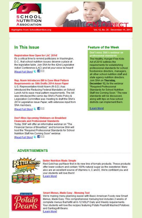 E-Newsletters SN Direct