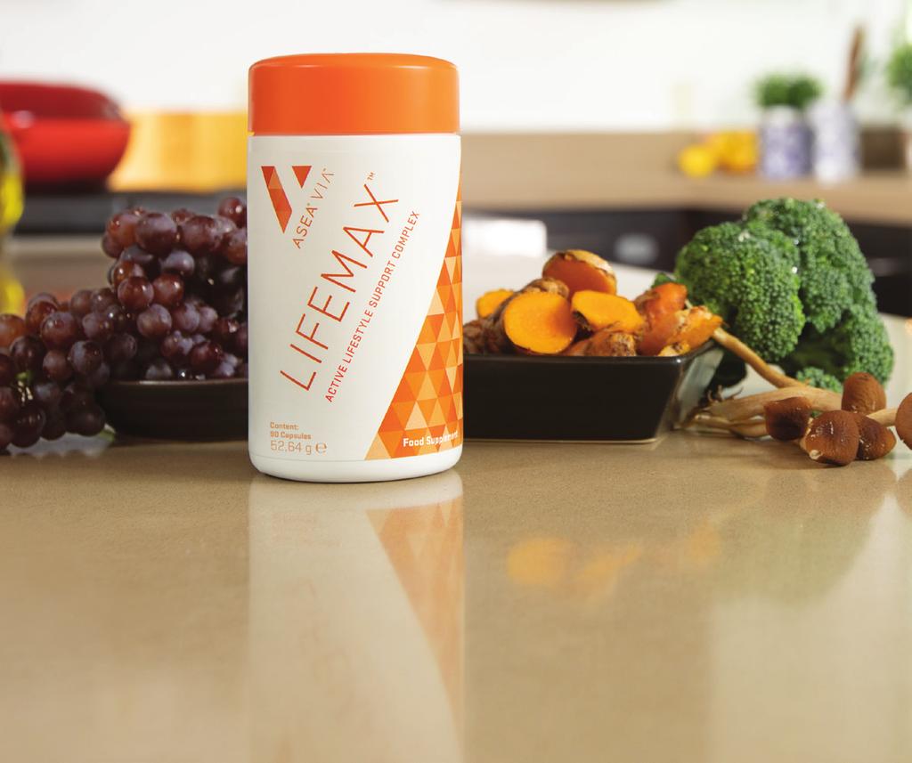 BioVIA LifeMax Complex VIA LifeMax is formulated with BioVIA LifeMax Complex, a proprietary blend that includes a specialized extract of pomegranate, which is naturally high in antioxidants.