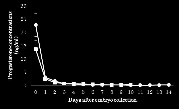 Ovarian activity after embryo collection Figure 2. Mean ± SEM.