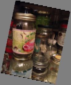 Pantry Organization Re use jars from nut butter, tomato