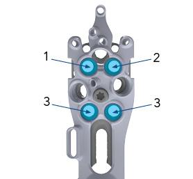 Step G. Insert Screw Fixation Screws can be inserted through the plate or outside of the plate with cannulated instrumentation as dictated by the fracture pattern.